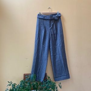 NWT Banana Republic plaid wide-leg trousers w/ belt